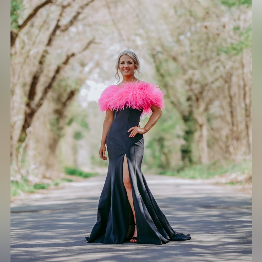 Ashley Lauren Feather Prom Dress Size 6